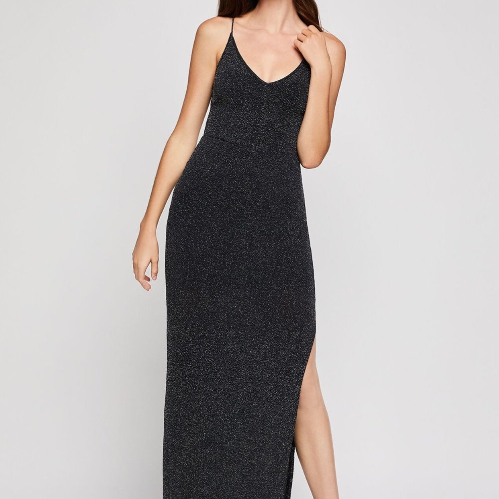 BCBG Metallic Knit Dress